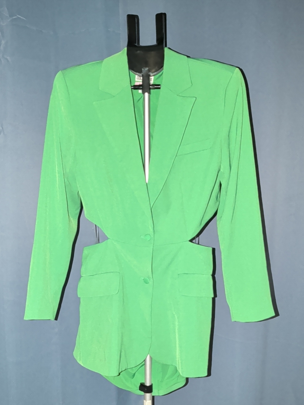 Tailored Green Cutout Blazer Jacket - Unbranded